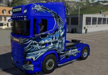 Scania NG Schtroumpf version 1.0 for Farming Simulator 2019