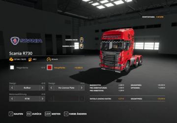 Scania R730 Semi 3 axle version 1.0.0.2 for Farming Simulator 2019 (v1.5.1.0)