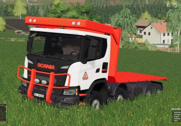 Scania XT 8X8 Flat Bed version 1.0 for Farming Simulator 2019 (v1.6.0.0)