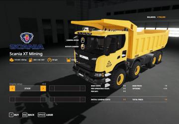 Scania XT 8x8 Mining Truck version 1.0.0.0 for Farming Simulator 2019 (v1.6.0.0)