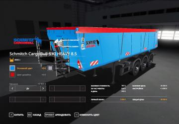 Schmitz CargoBull S.KI Heavy 8.5 Semi Tipper v1.0 for Farming Simulator 2019 (v1.7.1.0)