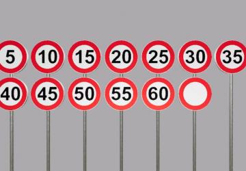 Speed Limit/Restriction Signs (Prefab*) version 1.0.0.0 for Farming Simulator 2019 (v1.7.x)