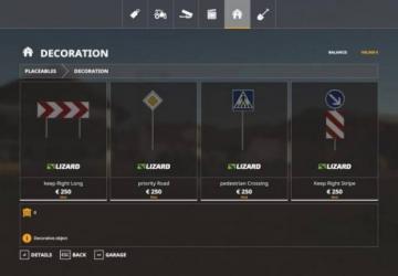 Streetsigns version 1.0.0.0 for Farming Simulator 2019