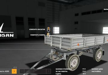 Trailer Autosan d501 version 1.0.0.0 for Farming Simulator 2019 (v1.4х)