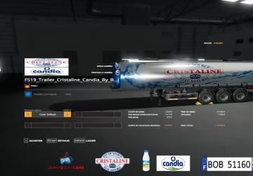 Trailer Cristaline Candia version 1.0.0.0 for Farming Simulator 2019 (v1.3.х)