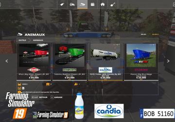 Trailer Milk Candia version 1.0.0.0 for Farming Simulator 2019 (v1.3.х)