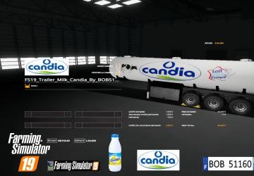 Trailer Milk Candia version 1.0.0.0 for Farming Simulator 2019 (v1.3.х)