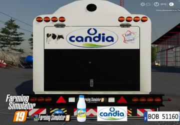 Trailer Milk Candia version 1.0.0.0 for Farming Simulator 2019 (v1.3.х)