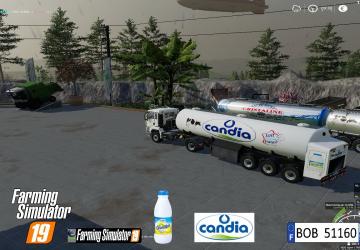 Trailer Milk Candia version 1.0.0.0 for Farming Simulator 2019 (v1.3.х)