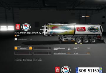 Trailer papa smurf By BOB51160 version 1.0.0.6 for Farming Simulator 2019 (v1.4)