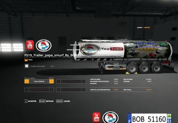 Trailer papa smurf By BOB51160 version 1.0.0.6 for Farming Simulator 2019 (v1.4)