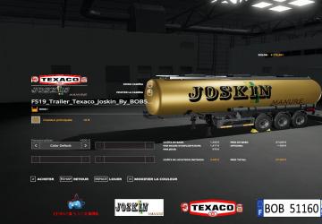 TRAILER TEXACO JOSKIN version 1.0.0.1 for Farming Simulator 2019 (v1.3.0.1)