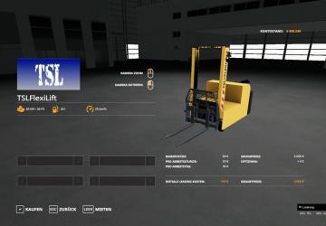 TSLFlexiLift Fur Ihre Logistik version 2.0 for Farming Simulator 2019 (v1.5.1.0)