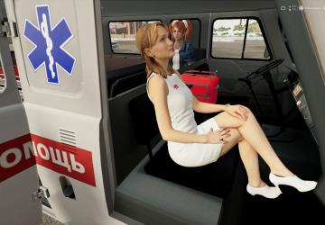 UAZ 3741 Ambulance version 2.0 for Farming Simulator 2019 (v1.6)