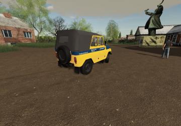 UAZ 469 Police version 1.0 for Farming Simulator 2019 (v1.7.1.0)