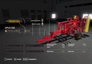 Väderstad Opus 500 version 1.0.0.0 for Farming Simulator 2019 (v1.6.0.0)