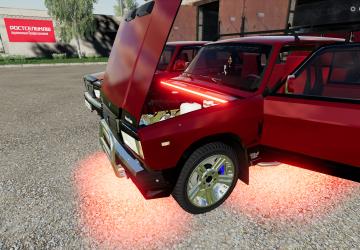 VAZ 2107 Cherry Red version 3.0 for Farming Simulator 2019 (v1.6)