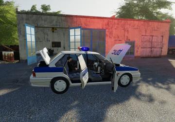 VAZ 2115 Police version 1.1 for Farming Simulator 2019 (v1.6)