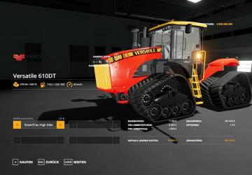 Versatile 610DT version 1.0.0.0 for Farming Simulator 2019 (v1.4х)