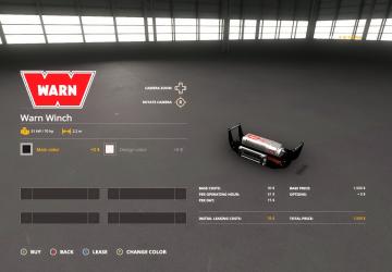 Warn Bumper Attachable Winch version 1.0.0.0 for Farming Simulator 2019 (v1.3.х)