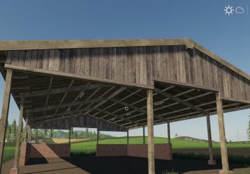Wood Frame Open Sheds With Brick Wall version 1.0.0.0 for Farming Simulator 2019 (v1.2.0.1)