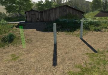 Wooden fences (white) version 1.0.0.0 for Farming Simulator 2019 (v1.3.х)