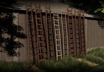 Wooden Ladders Pack version 1.0.0.0 for Farming Simulator 2019 (v1.7.x)