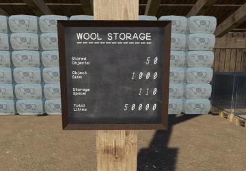 Wool Storage version 1.0.1.0 for Farming Simulator 2019 (v1.5.х)