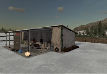 Workshop With Machine Storage version 1.0.0.0 for Farming Simulator 2019 (v1.7.x)