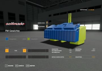XXl weights pack version 2.1 for Farming Simulator 2019 (v1.5.1.0)