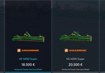 Amazone Power Harrows version 1.0.0.0 for Farming Simulator 2022