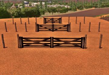 Barbed Wire Fence And Wooden Gate version 1.0.0.0 for Farming Simulator 2022