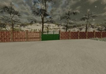 Brick Fence And Metal Gate version 1.0.0.0 for Farming Simulator 2022