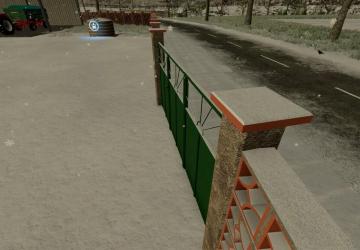 Brick Fence And Metal Gate version 1.0.0.0 for Farming Simulator 2022