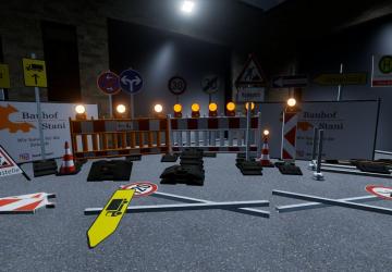 Construction site signs pack version 1.0.0.0 for Farming Simulator 2022