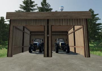 Wooden Garage for Medium Tractors version 1 for Farming Simulator 2022 (v1.13.1.1)