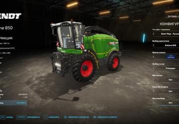 Fendt Katana 850 version 1.4.0.0 for Farming Simulator 2022 (v1.13.x)