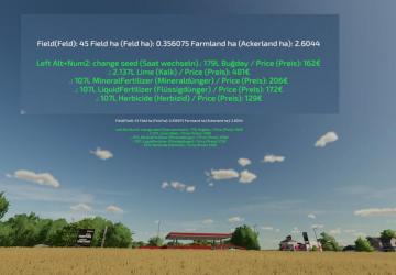 Field Statistics Data version 1.0.0.0 for Farming Simulator 2022