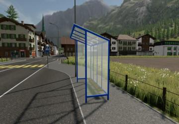 Glass Bus Stop Prefab (Prefab*) version 1.0.0.0 for Farming Simulator 2022