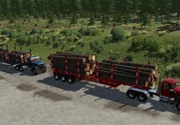 Hallbilt MFG Tri Axle Log Trailer version 1.0.0.0 for Farming Simulator 2022