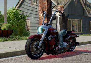 Harley Fatboy version 1.2.0.0 for Farming Simulator 2022 (v1.13.x)