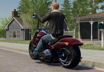 Harley Fatboy version 1.2.0.0 for Farming Simulator 2022 (v1.13.x)