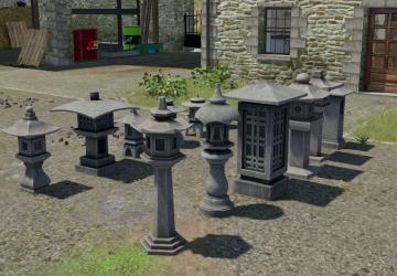 Japanese Toro lanterns version 1.0.0.0 for Farming Simulator 2022