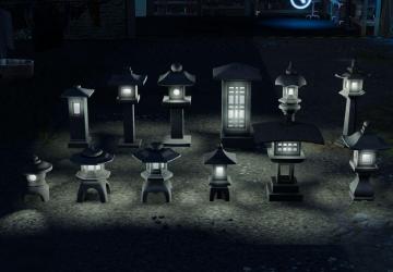 Japanese Toro lanterns version 1.0.0.0 for Farming Simulator 2022