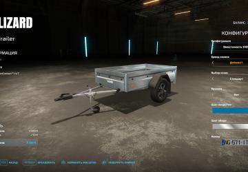 Lizard Car Trailer version 1.1.0.0 for Farming Simulator 2022