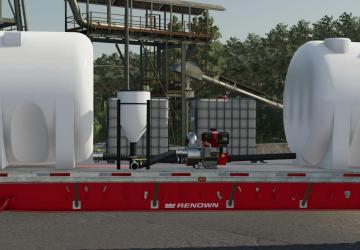 Low Loader Sprayer Trailer - White Tanks version 1.0.0.0 for Farming Simulator 2022