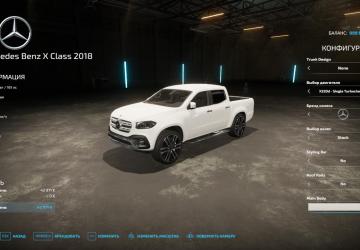 Mercedes Benz X Class 2018 version 1.1.0.0 for Farming Simulator 2022 (v1.8x)