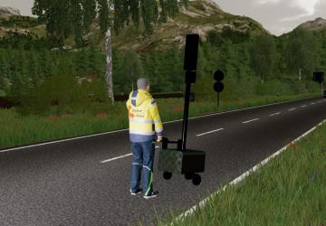 Mobile construction site traffic lights version 1.1.0.0 for Farming Simulator 2022