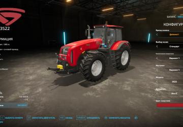 MTZ Belarus 3522 version 1.0.0.0 for Farming Simulator 2022 (v1.9x)