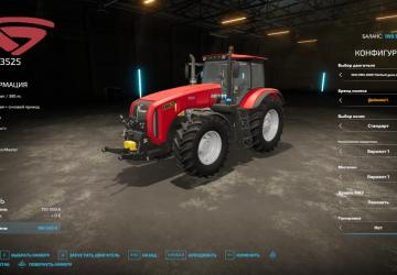 MTZ Belarus 3525 version 1.0.0.0 for Farming Simulator 2022 (v1.9x)